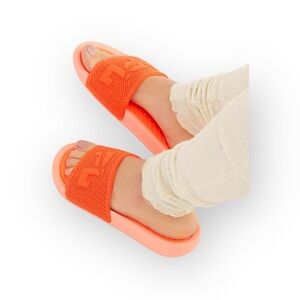 APL x Free People 𖤐 Limited Ed Logo Techloom Slide Sandal 𖤐 Magma Orange 𖤐 9M